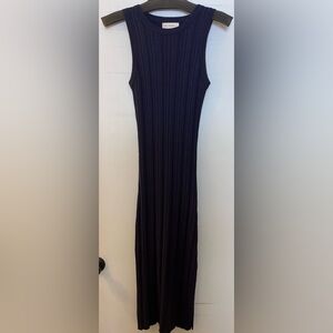By Together Navy Ribbed Maxi Dress